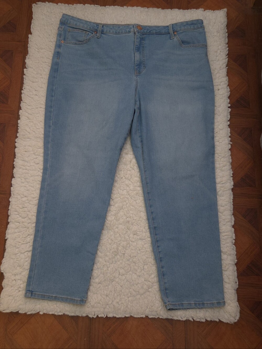 Terra & Sky Light Blue Straight Leg Women's Jeans